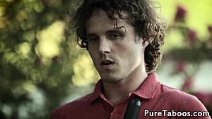 adorable teen and horny milf share taboo threesome pounding