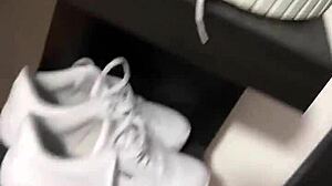 girl wakes to smelly nylon socks and barefoot feet fetish