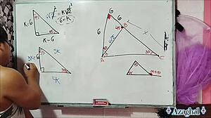 Nerdy Asian Teacher with Brown Eyes Teases Student in Bedroom Sexual Math Lesson