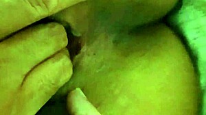 Greedy housewife gives naughty blowjob while fingering wet hairy pussy and big clit close up