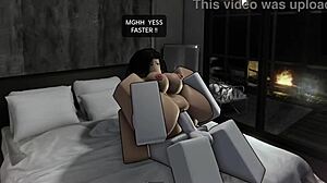 Roblox slut spreads wide begging desperately for hot creampie filling her pussy