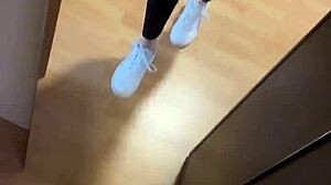 girl wakes to smelly nylon socks and barefoot feet fetish