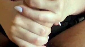 i love giving my husband handjob with these big boobs bouncing