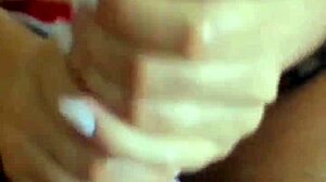 i love giving my husband handjob with these big boobs bouncing