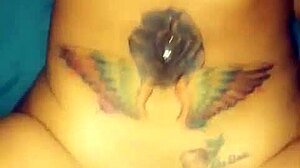 my brunette friend teases with toys up close