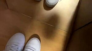 girl wakes to smelly nylon socks and barefoot feet fetish