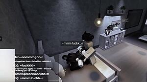 My roblox bunny girl hops on cock till filled with hot load