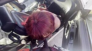 My Redhead Granny Teacher Sucks Bbc In Car Cumshot Sloppily