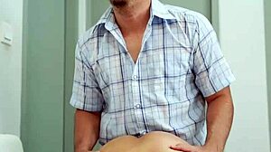 Husband Catches Wife Bent Over Doggystyle with Muscular Friend's Huge Cock Squirting Rough