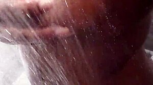 Amateur big tits babe masturbates wet ass and boobs in shower