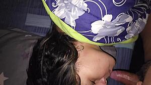 Chubby Latina Stepmom Spreads on My Bed for Taboo Fuck