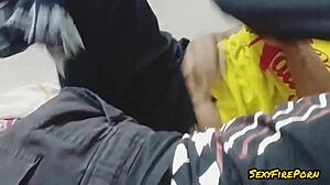 yo i sneak fuck my boss's hot girlfriend doggystyle in office!