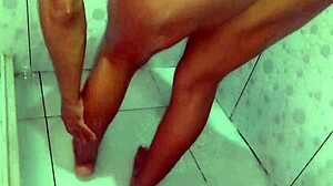 homemade latina wife baths flashing pierced nipples tattoos lingerie solo