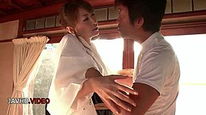 Jav mommy deepthroats cock wildly before intense pounding fuck