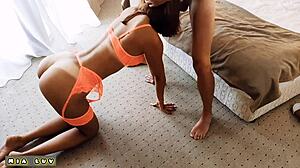 your girl's fat pawg ass gets pounded doggy till creampie floods deep