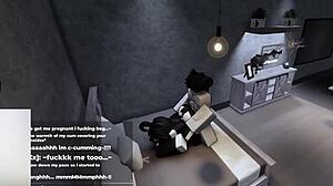 My roblox bunny girl hops on cock till filled with hot load