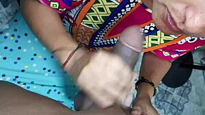 Mature milf deepthroats stepsons monster cock sucking hard homemade.