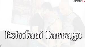 estefani tarrago bends over for double italian cocks doggystyle blowjob and pussy fuck