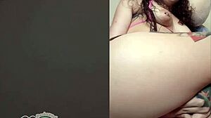 wanna see this curly latina stuff pink toy up ass and vibe in pussy?