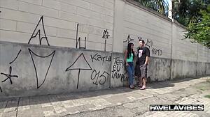 damn this hot brazilian brunette ass shakes for stranger while hubby's watching