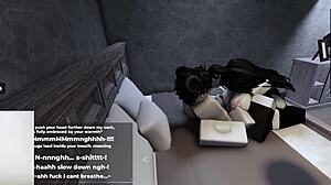 My roblox bunny girl hops on cock till filled with hot load