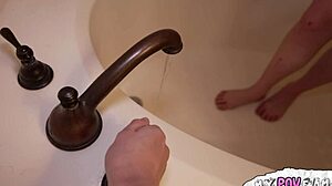 Horny Step-Milf Creampied Deep by Step-Son in Shower