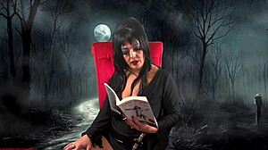 BBW Halloween Slut's Huge Hairy Pussy Squirts on Creampie Rimjob