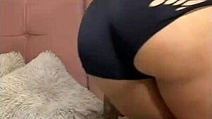 latina teen roleplay stretches tight ass with black monster cock begs internal cumshot