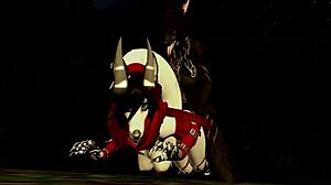 little red riding woof gets roughly fucked by forest monster in furry fantasy