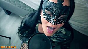 Amateur milf Millie Fox swallows huge load three times.