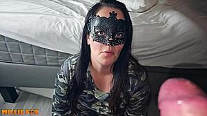 Amateur milf Millie Fox swallows huge load three times.