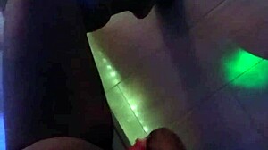 Wife plays naughty with her new anal toy in casual home fun