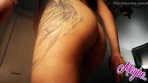 sweet brunette babe undresses white dress fingering pussy to orgasm solo nude