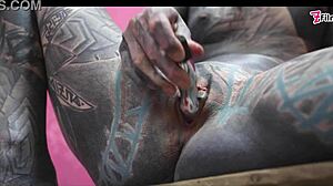 skinny tattooed painter horny solo anal toys dildo fingering gapes pussy squirt