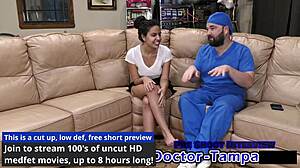 Dr Tampa Gives Alix Avery Pre-Employment Physical with Anal Fingering