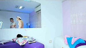 horny latina milf helena blows friend's monster cock deepthroat style