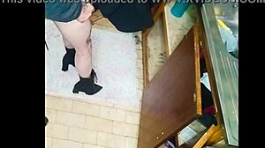 Fucking neighbor turns sink fix into quickie ride.