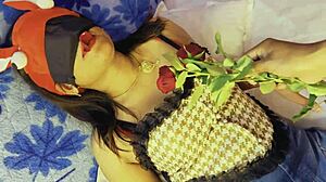 College coed shares dirty talk during first indian sex