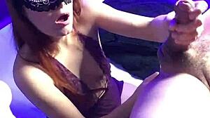 Latina milf massages redhead's body then fingers asshole deep before homemade anal with big cock focus
