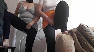 two stepsisters tremble and squirt wildly locked in orgasmic lesbian bliss