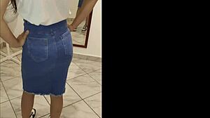 Petite Skirt Slut Bent Over for Huge Doggystyle Pounding!