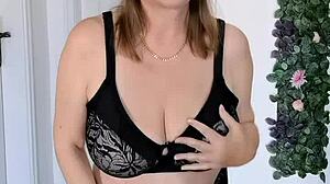 i'm this chic granny maria old in black lingerie strippin' awesomely