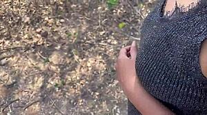 Indian Big Ass Beauty Drilled by Huge Dick Alone in Jungle!