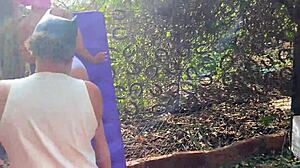 amateur dude pounds blonde fuck doll's ass again with real sex toy