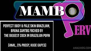perfect body bruna santos wrecked anally by brazil's biggest cock no pussy