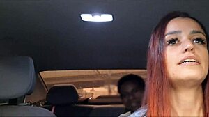 Safada spots hung passenger jerking off in her app ride backseat