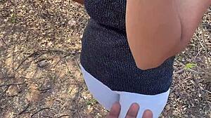 Indian Big Ass Beauty Drilled by Huge Dick Alone in Jungle!