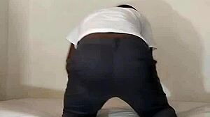 still in christmas wrestling clothes i take more anal for free!!