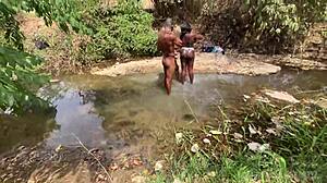 Monster cock group bangs zainab outdoors publicly on spring break