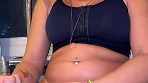 she shakes that big ass in the tub then gets creamed on bed begging you to stroke hard